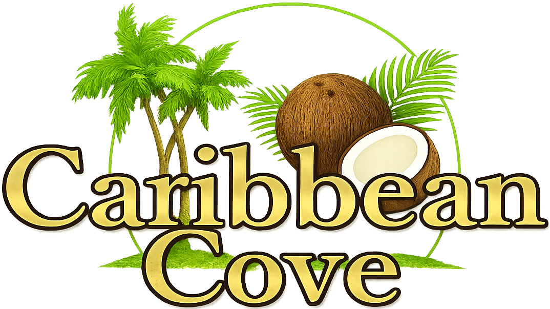 Caribbean Cove tropical logo